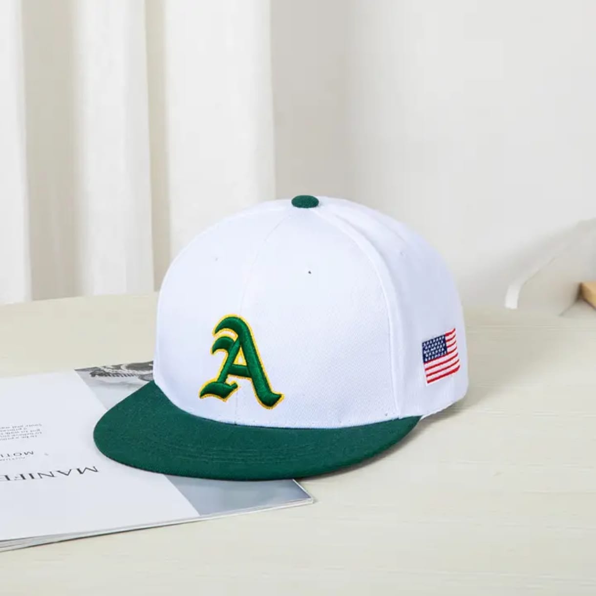 Casquette Snapback (Blanc & Vert)