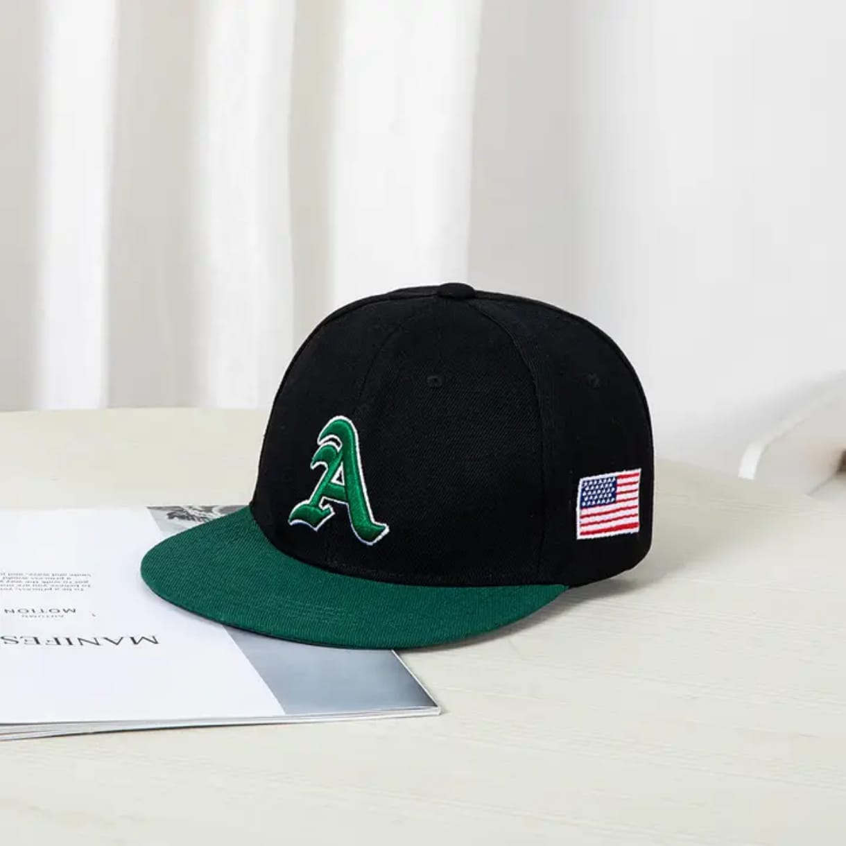 Casquette Snapback (Noir & Vert)