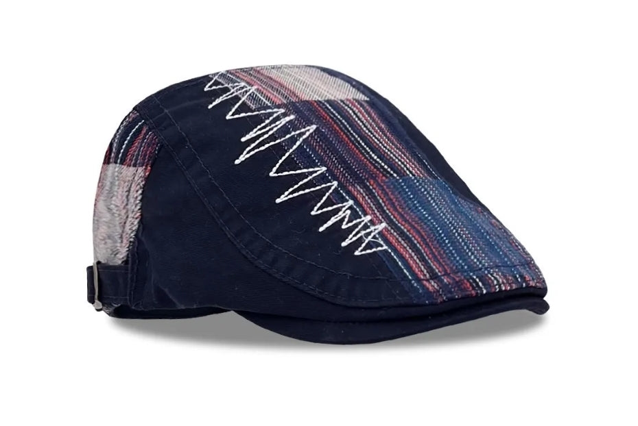 Casquette Plate Brodé (Bleu Marine)