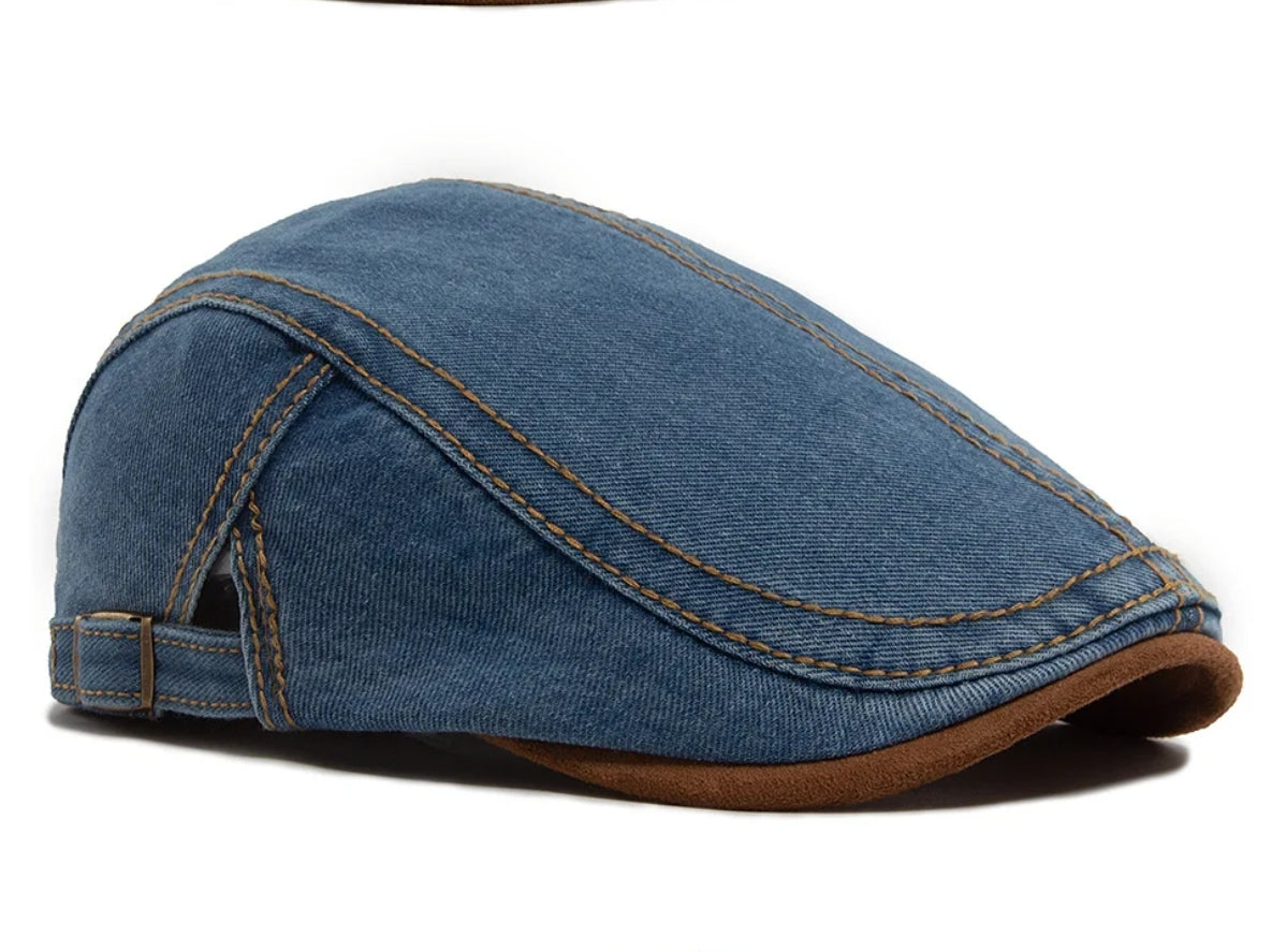 Casquette Plate Denim(Bleu)