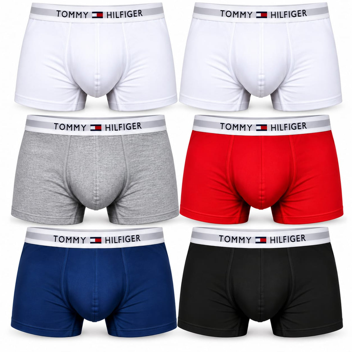 Lot de 6 Boxers Tommy Hilfiger-Taille XL - BXT007 (XL)
