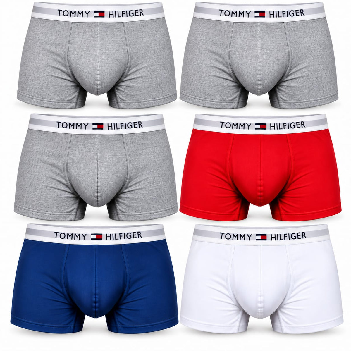 Lot de 6 Boxers Tommy Hilfiger-Taille XL - BXT008 (XL)