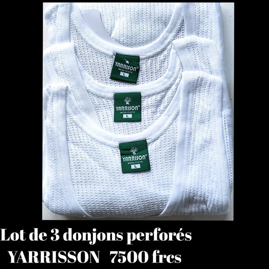 Débardeurs Perforés Yarrison – Lot de 3 (M-L-XL-XXL)