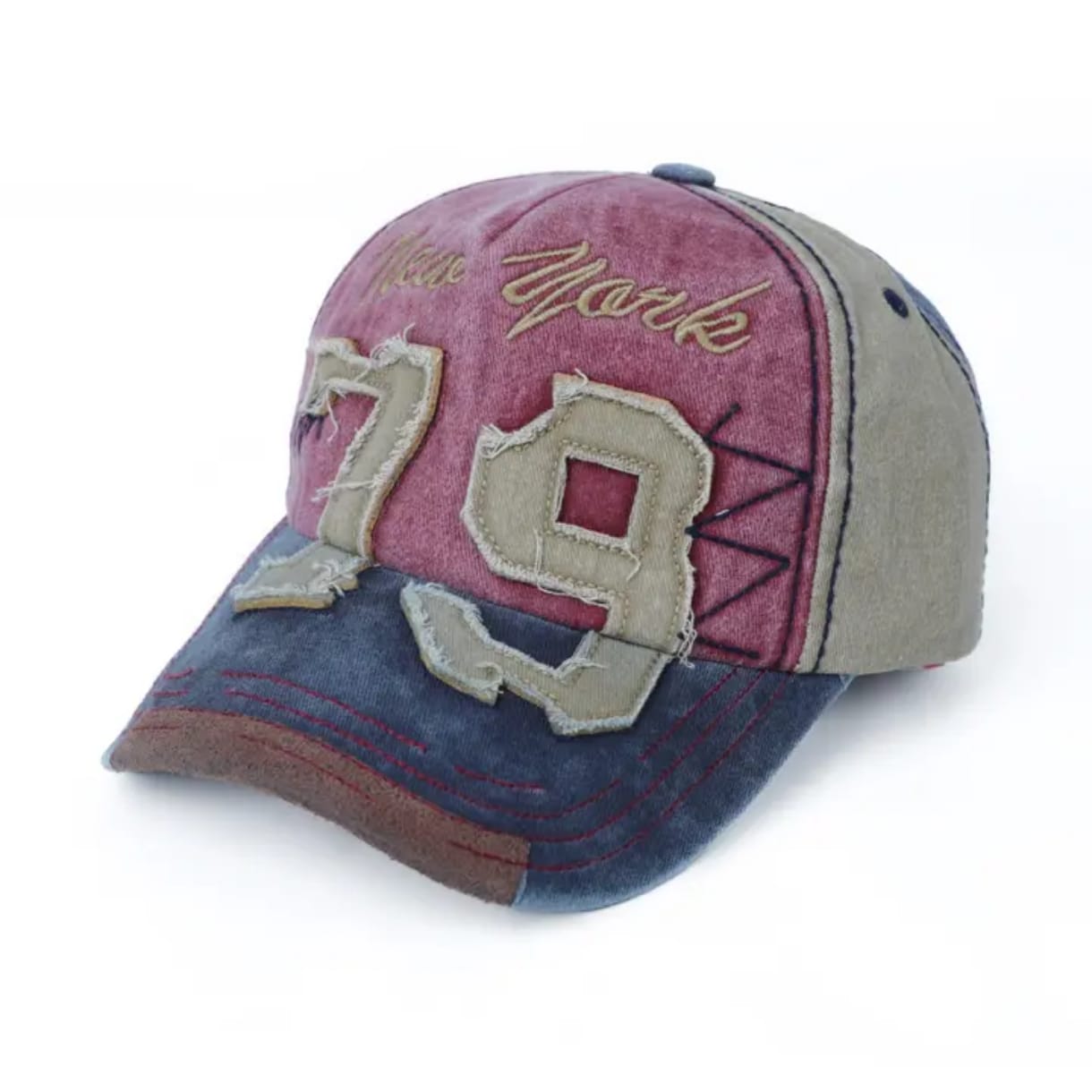 Casquette Vintage "New York 79" Coton Blanchit