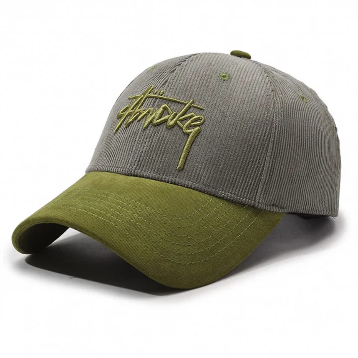 Casquette Streetwear Gris & Vert Olive