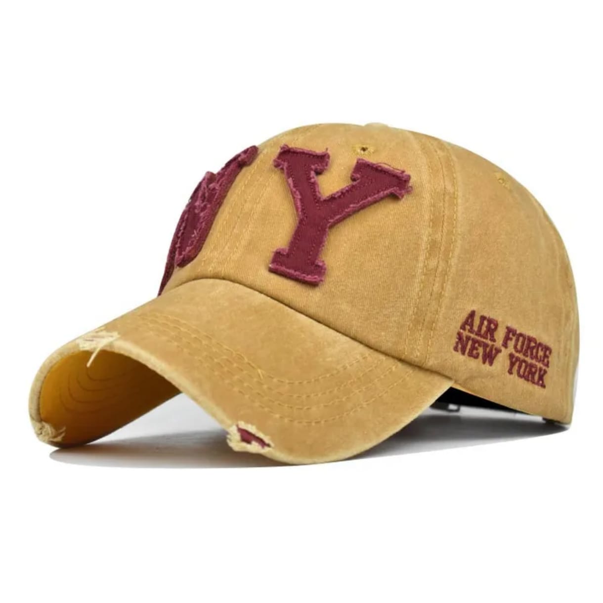 Casquette Vintage "NY " (jaune moutarde)
