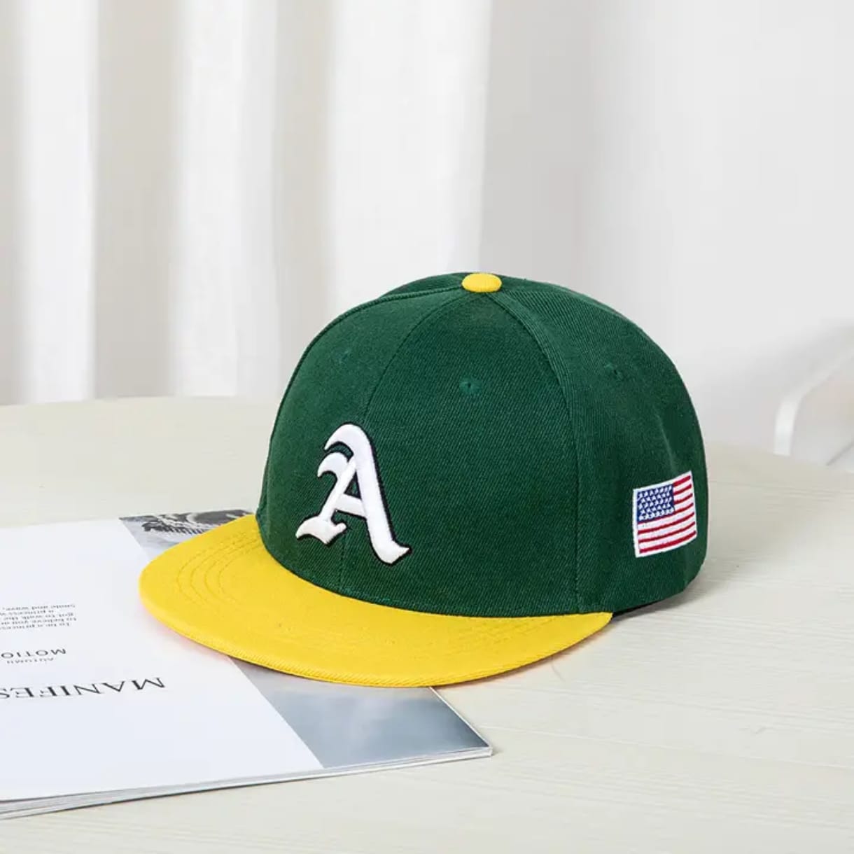 Casquette Snapback (Vert & Jaune)