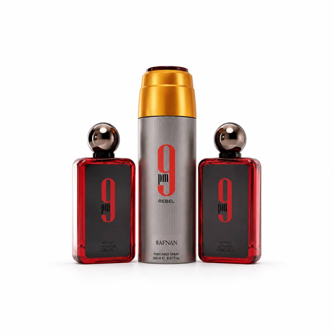 Pack 9pm Rebel(2 flacons Eau de Parfum de 50ml et 1 Deo de 200ml)