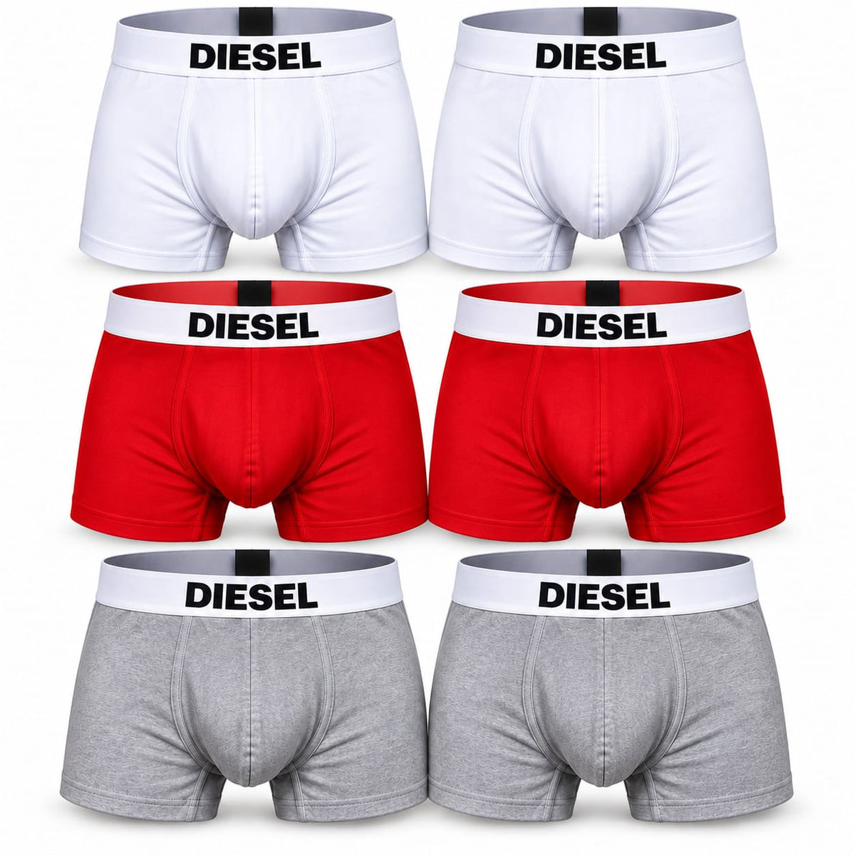 Lot de 6 Boxers Diesel-Taille XL - BXD013 (XL)
