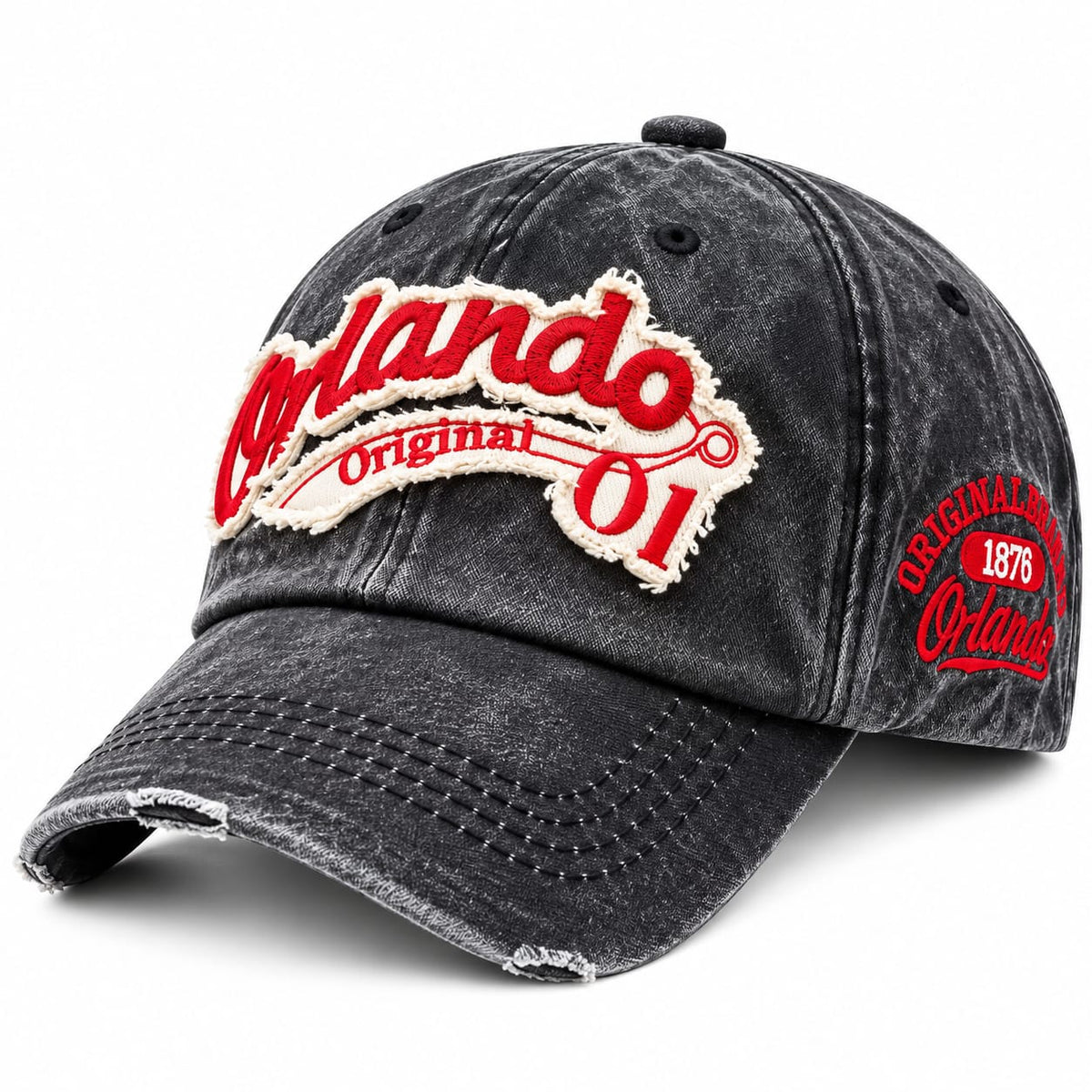 Casquette Orlando-Noir Délavé - CORL02